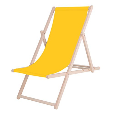 SPRINGOS Tumbona Tumbona de jardín Madera de Haya lacada clásica Dimensiones: 58 x 92 x 62 cm Tumbona Plegable Tumbona de relajación Tumbona de Playa 