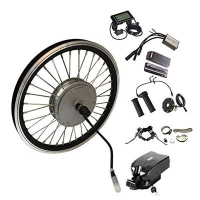 NBPOWER Twist Throttle 16 pulgadas 3/8 llanta 250 W motor delantero, 250 W plegable kits de bicicleta eléctrica con 36 V 10 Ah batería y cargador, 250