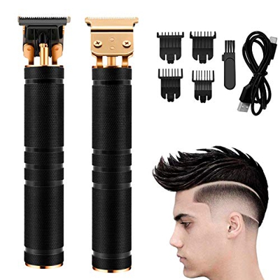 Cortapelos Hombre Recortador de Barba Inalámbrico Y Corta Pelos Hombre Profesional Cortadora de Pelo con Cuchilla en T Maquina Cortar Pelo USB Recarga