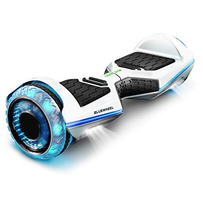 6.5" Premium Hoverboard Bluewheel | Marca de calidad alemana | Neumáticos LED Infinity & App | Modo de seguridad para niños | Altavoces Bluetooth | Pa