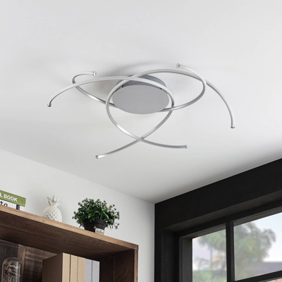 Lindby Yareli plafón LED, gris plata