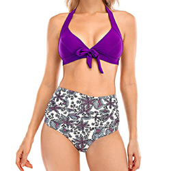 Yuson Girl Bikini Mujer Brasileño Estampado Floral Anudado, Bañador Natacion Bowknot, Tankini Talla Grande 2 Piezas precio