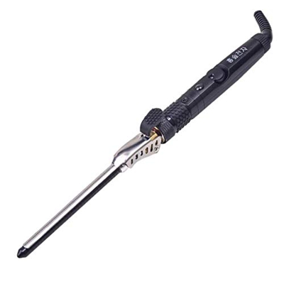 zcyg Rizador de Pelo Pinza de Rizado de cerámica Quick Heat, Negro (Size : 9mm)