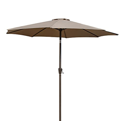 Parasol jardín con ventilación Beige de Aluminio de 350 cm - LOLAhome en oferta