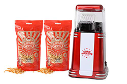 CORN POPPETS | Máquina de Palomitas de Maiz | Palomitero Sin Aceite, Sin Humos + 2 Bolsas de Granos de Maiz Sabor Salado| Palomitas Listas en 3 Minuto precio
