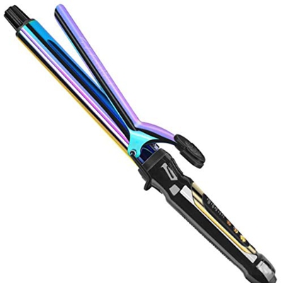 zcyg Rizador de Pelo Turmalina de cerámica Curling Wand Hair Curler 140 ° C-220 ° C Control de la Temperatura Curling Iron con Punta fría Auto Apagado