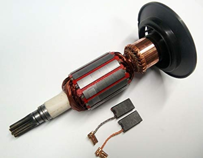 Motor Anker Rotor Corredor Corredor + Carbón para Bosch GBH 5 DCE, 38, GSH 5 CE, GSH 4, Würth BMH 40-SE