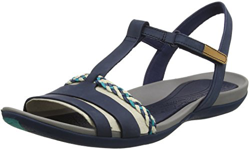 Clarks Tealite Grace, Sandalias con Tira Vertical para Mujer, Azul (Navy), 40 EU precio