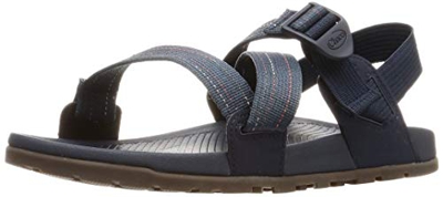 Chaco Sandalias Lowdown para hombre, azul (Azul marino/flor y brillo), 43 EU
