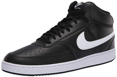 Nike Court Vision Mid, Zapatos de Baloncesto Hombre, Multicolor (Black/White 001), 41 EU