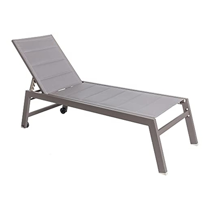 Tumbona de jardín de Aluminio marrón para terraza y Exterior Garden - LOLAhome