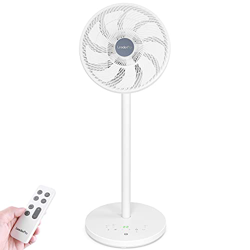 Ventilador de Pie Silencioso, Ventilador Circulación del Aire con 3D Oscilación Vertical y Horizontal | DC Motor 25W | 12 Velocidades | Mando a Distan precio