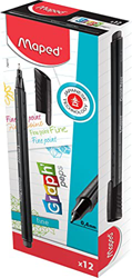 Maped Graph'Peps, Extrafino Negro 12pieza(s) - Rotulador Extrafino, Negro, Punta redonda, Metal, 0,4 mm en oferta