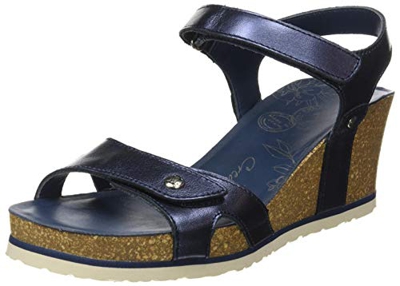 Panama Jack Julia Shine, Sandalias con cua Mujer, Azul Oscuro, 39 EU