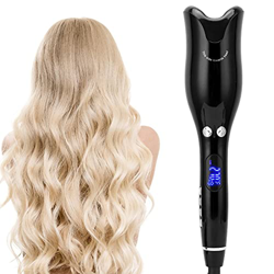 Rizador automático, rizador de pelo Rizador automático con pantalla LCD y temporizador para todo tipo de cabello Varita rizadora de calentamiento rápi en oferta