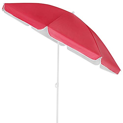 Kingsleeve Sombrilla Parasol Rojo 200cm con altura ajustable e inclinación Quitasol para playa