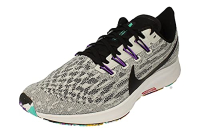 Nike Air Zoom Pegasus 36, Zapatillas de Atletismo Hombre, Multicolor (White/Black/Hyper Grape/Hyper Jade 104), 43 EU