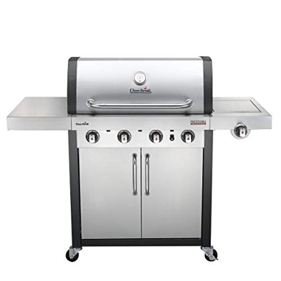 Char-Broil Professional Serie 4400 S: Barbacoa de Gas de Cuatro quemadores con tecnología TRU-Infrared™ y Quemador Lateral, Acabado en Acero Inoxidabl