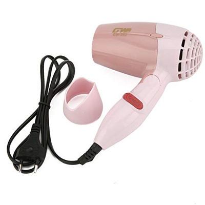 Timetided Mini secador de pelo 1000W viento caliente de bajo ruido eléctrico plegable soplador de pelo herramientas de peinado de salón de belleza par