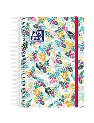 Oxford Blossom, Agenda 2021 2022 Dia por Página, Tapa Extradura, 8º (12x18 cm), Floral Naranja