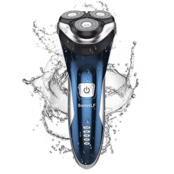 SweetLF Afeitadora Eléctrica Rotativa Uso en Húmedo y Seco para Hombre con Cortapatillas Desplegable Máquina de Afeitar Recargable Afeitadora con Cabl características