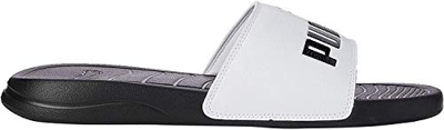 PUMA Popcat 20, Zapatos de Playa y Piscina Unisex Adulto, Schwarz Black White 09, 43 EU