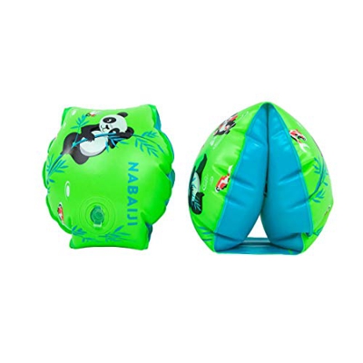 Nabaiji - Brazalete de natación para niño, diseño de mono, color verde