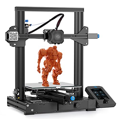 Creality Ender 3 V2 Impresora 3D, Placa Base Silenciosa, Fuente de Alimentación MeanWell, Plataforma de Vidrio Carborundum, Nueva Interfaz de Usuario,