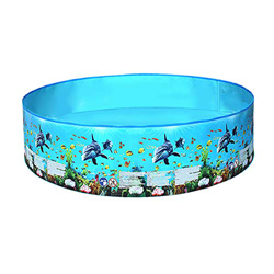 FLAMEER Snapset Piscina para niños pequeños y para bebés Piscina para niños Amigos de mar Plegable con diseño de de tiburón - 59,8x9,8 Pulgadas características