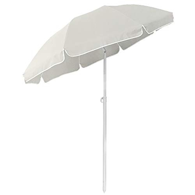 Aufun Sombrilla de Playa Ø 200 cm Sombrilla Plegable de poliéster UV50 + protección Solar sombrilla de jardín sombrilla de Patio, Ajustable en Altura 