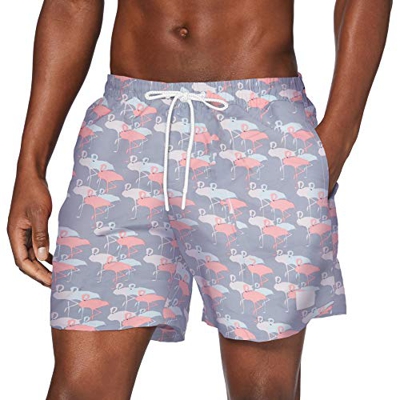 Urban Classics Pattern Swim Shorts Bañador para hombre, Flamingo Aop, XL