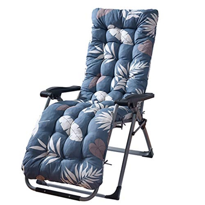 Guangcailun Al Aire Libre Tumbona Hojas Cushion Imprimir Espesar jardín Patio reclinable Rota Pad Chair