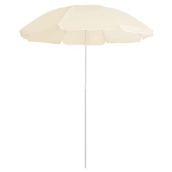 vidaXL Sombrilla de Jardín con Poste Parasol Exterior Patio Terraza Protección contra Rayos Ultravioleta Playa Piscina Toldo Acero Color Arena 180 cm precio