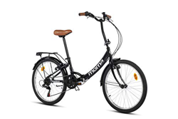 Imagen de Moma Bikes Top Class 24 - Bicicleta Plegable Urbana, Cambio Shimano TZ-50 6 vel, Ruedas de 24″ con llantas de aluminio, color Negro al mejor precio Moma Bikes Top Class 24 - Bicicleta Plegable Urbana, Cambio Shimano TZ-50 6 vel, Ruedas de 24″ con llantas de aluminio, color Negro características