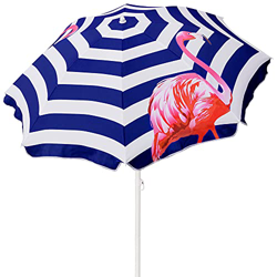 Aktive 62170 - Sombrilla de playa, Ø180 cm, diseño con flamenco, material poliéster, mástil Ø19-22mm, mástil flexible, bolsa para transportarla, Sombr precio
