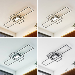 Lindby Caitlin plafón LED, antracita en oferta