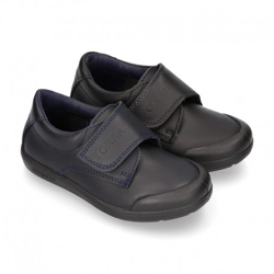 Zapato Colegial Niño Okaa Sin Cordones Y Puntera Reforzada En Piel Lavable. 33 Negro en oferta