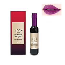 Tinte de labios de vino de 6 colores, lápiz labial líquido natural de larga duración, mini maquillaje brillo labial mate pintalabios botella de vino ( precio
