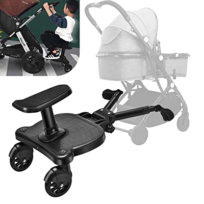 Tablero De Buggy Con Asiento, Vihir Tableros PortáTiles Para Niños Tablero De Pie Para Cochecito, Seguro Y Cómodo, Accesorios Para Cochecito, Tablero
