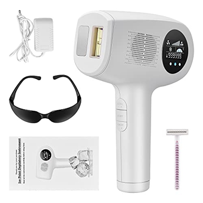 Luz Pulsada,PaNt Sistema de Depilación Láser Depilación láser Indolora IPL Sistema Enfriamiento por Hielo Pantalla LED 999,999 Depilación Permanente I
