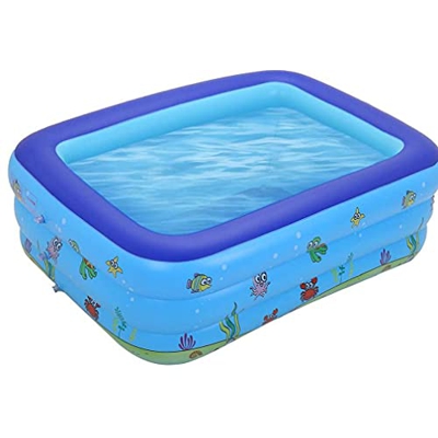 PJKKawesome Piscina Inflable Aprendió Bañera Portátil Anti-Fuga para 1-3 Niños 1.5m