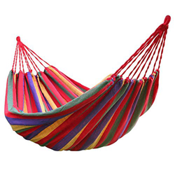 ThreeH Double Hammock Outdoor Interior 2 Person Extra Large Cotton Canvas para Patio Garden hasta 450Lbs Portable Rainbow precio