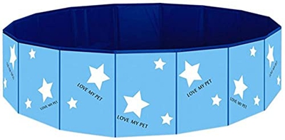 Amrta Piscina para Perros Piscina Plegable Piscina Piscina Piscina Piscina Piscina Piscina Piscina PVC antideslizz-Medio_Azul
