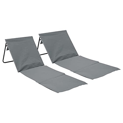 7H SEVEN HOUSE Pack 2 Esterillas Plegables de Playa Acolchadas con Respaldo 149,5x51x42,5cm 7house