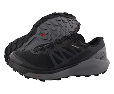 SALOMON Sense Ride 4, Zapatillas de Senderismo Hombre, Black/Quiet Shade/Ebony, 46 2/3 EU