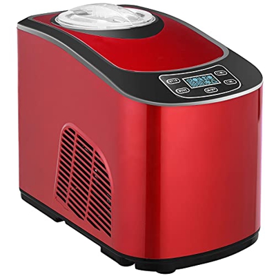 Heladera,Maquina de Helados 1.5L, Heladera con Compresor 140W, Automática con Autorefrigeración, Pantalla LCD, Multifunción (Helado Suave Duro), Máqui