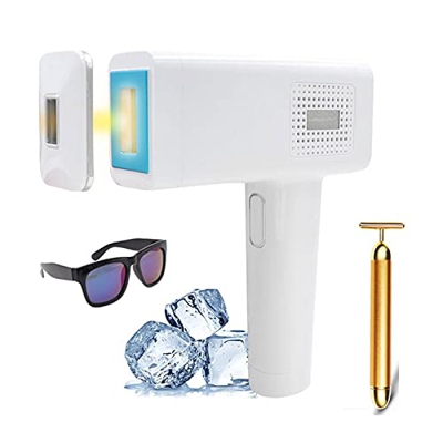 MMingx 4 en 1 IPL Depilador de depilación Epilator Permanente Bikini Trimmer Depilador eléctrico Un láser (Color : White with Bar)