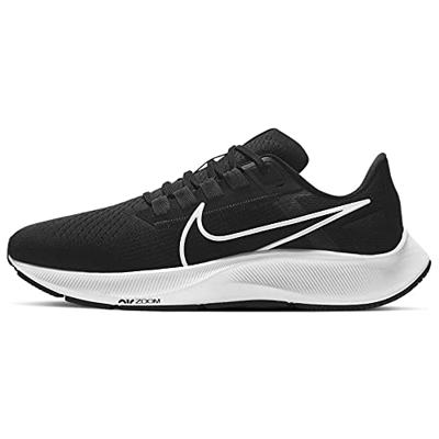 Nike Air Zoom Pegasus 38, Zapatos para Correr Hombre, Black/White-Anthracite-Volt, 42 EU