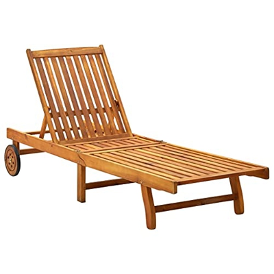 vidaXL Tumbona de Madera Maciza de Acacia