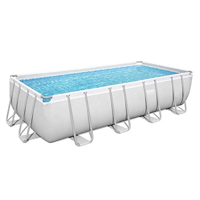 Piscina elevada rectangular Bestway Power Steel, 488 x 244 x 122 cm, capacidad 11,532 litros